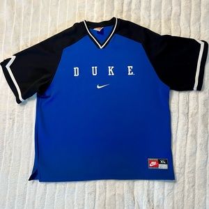 Duke Blue Devils Basketball Nike Warmup Jersey Shooting Shirt XL Vintage 90's
